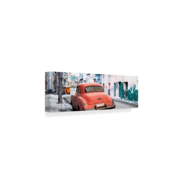 Philippe Hugonnard 'Orange Classic Car In Havana 1' Canvas Art,6x19